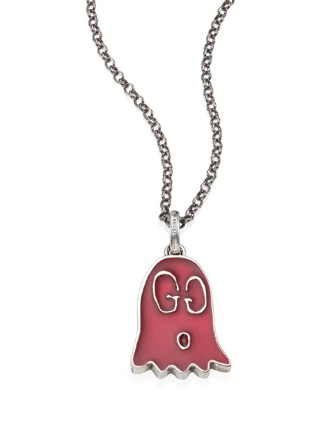 gucci ghost necklace|gucci ghost necklace pendant pink.